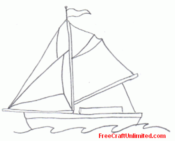 free original artwork sailboat template