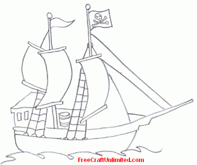 free original artwork pirate ship template