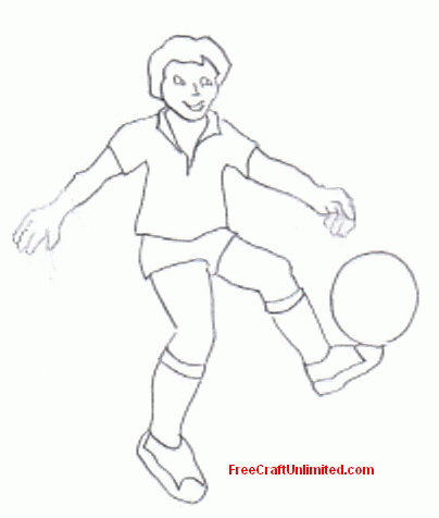 free original artwork soccer player template