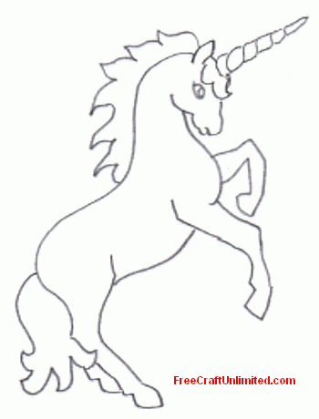 free original artwork unicorn rearing template