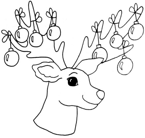 free black and white reindeer clipart - photo #22