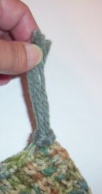 crochet drawstring purse fringe image 5