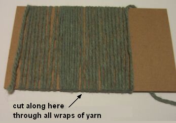 crochet drawstring purse fringe card