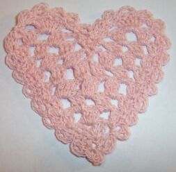 heart crochet hot pad