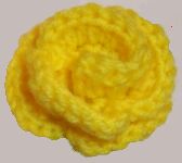 yellow crochet rose image 4a