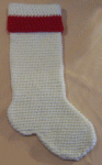 green crochet Christmas stocking