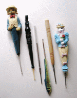 recycled crochet hook holders