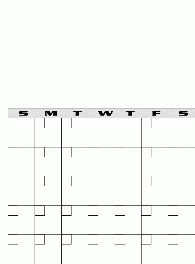 Blank Calendar Templates Free