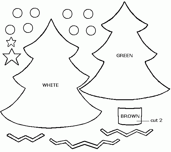 ornament felt christmas tree template