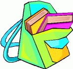 school clipart backpack and books