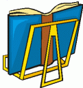 school clipart book stand