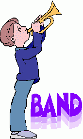 school clipart boy playing band horn