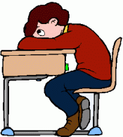 school clipart boy with head on desk