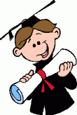 school clipart boy graduate with diploma