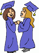 school clipart two girl graduates