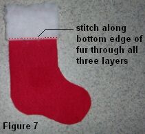 Christmas stocking placemat figure 7