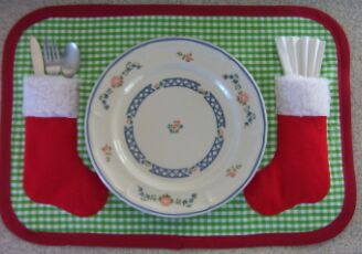 Christmas stocking placemat