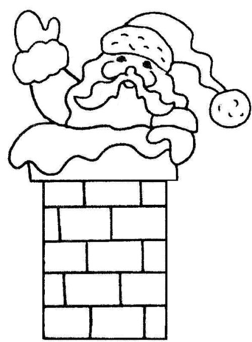 Santa Claus in chimney