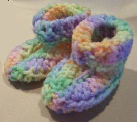 crochet baby booties alternative