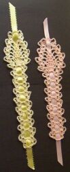 yellow and pink crochet bookmarks