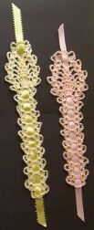 yellow and pink crochet bookmarks