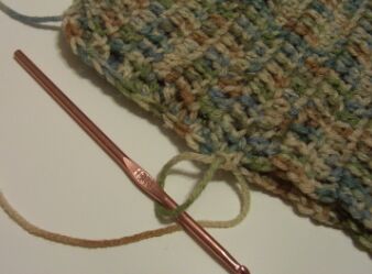 crochet drawstring purse image 2