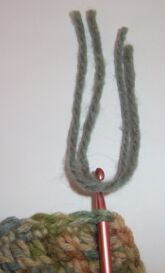 crochet drawstring purse fringe image 1