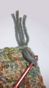 crochet drawstring purse fringe image 2