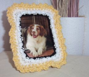 crochet picture frame