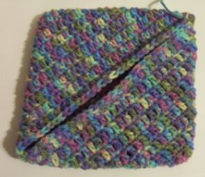 crochet striped potholder image 4