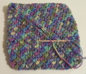 crochet striped potholder image 5