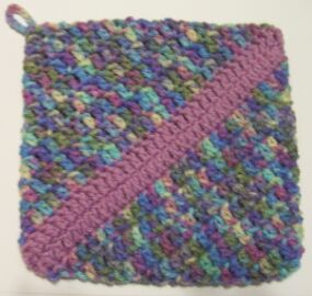 crochet striped potholder image 7