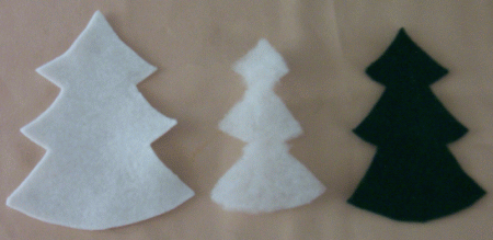 felt christmas tree ornament image 1