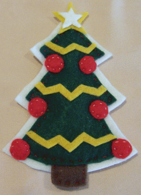 felt christmas tree ornament image 6