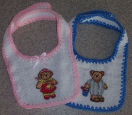 terrycloth baby bibs