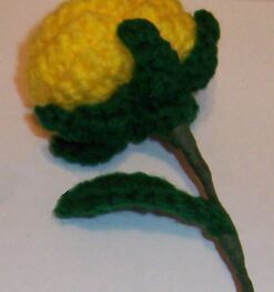 yellow crochet rose wrap image 2