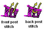 crochet front post back post stitches