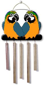 parrot wind chimes