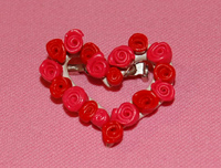 clay rose wreath pin image 1