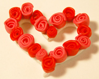 clay rose wreath pin image 8